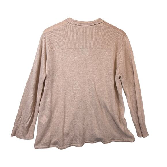 POETRY 100% Linen Button Front Cardigan Womens Top SIZE 12 Tan Neutral Classic - Picture 5 of 9